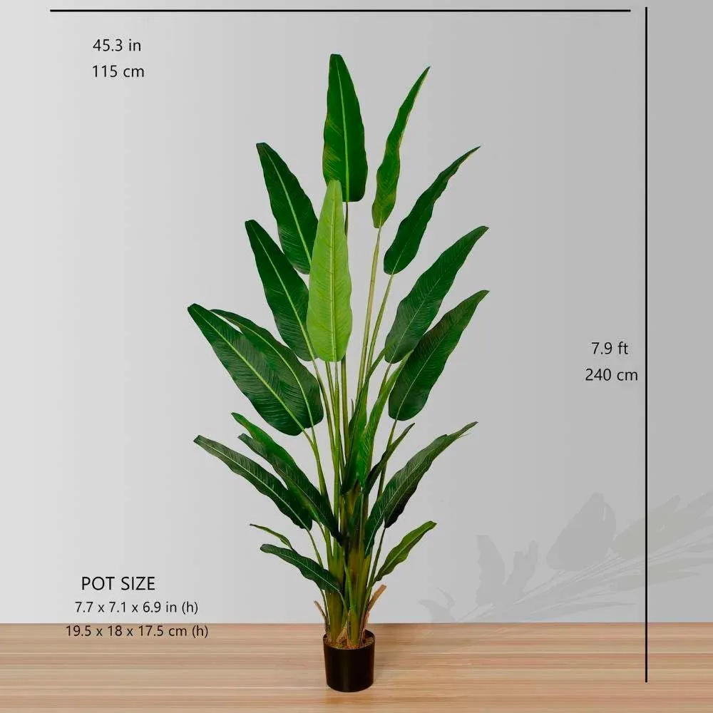 Viajeros artificiales senior planta en macetas de palmera
