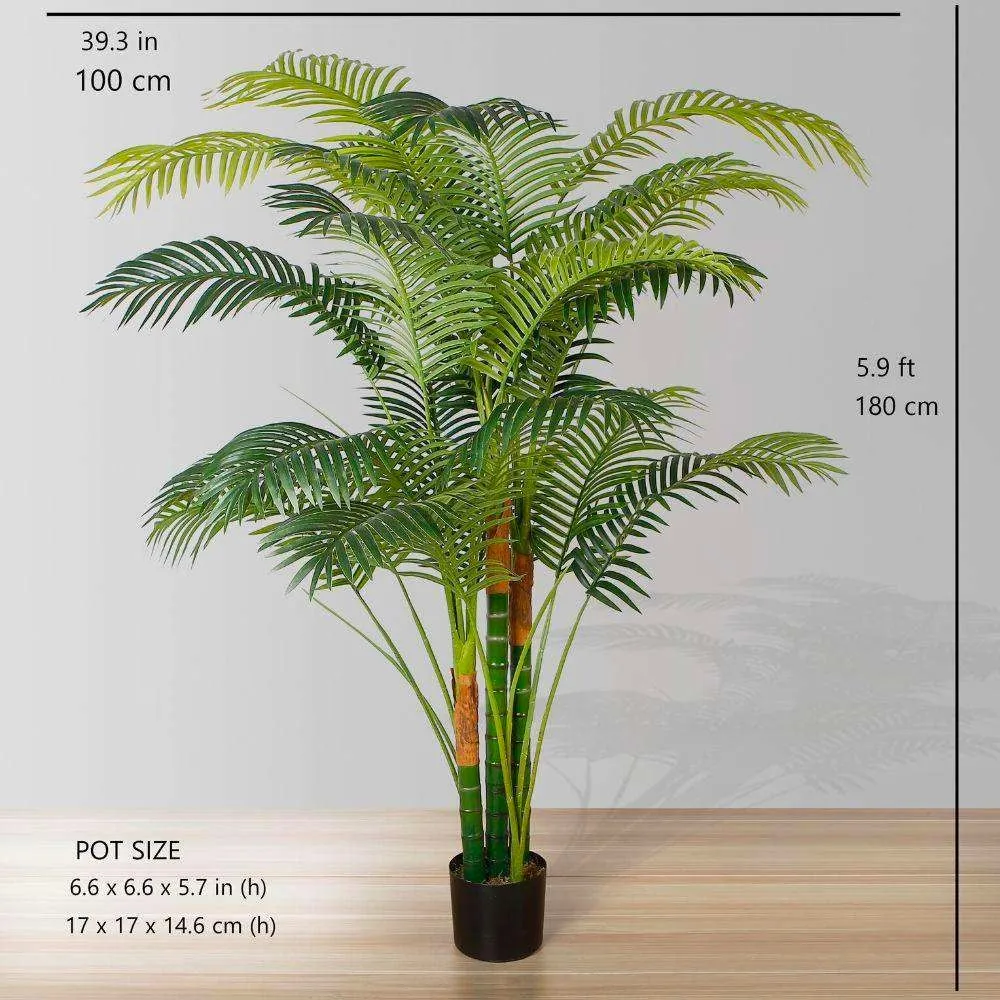 Planta en maceta de palmera artificial de Hawaii