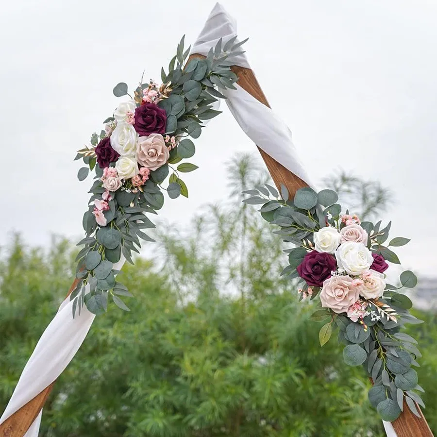 Sign Sign Flower White & Borgoña