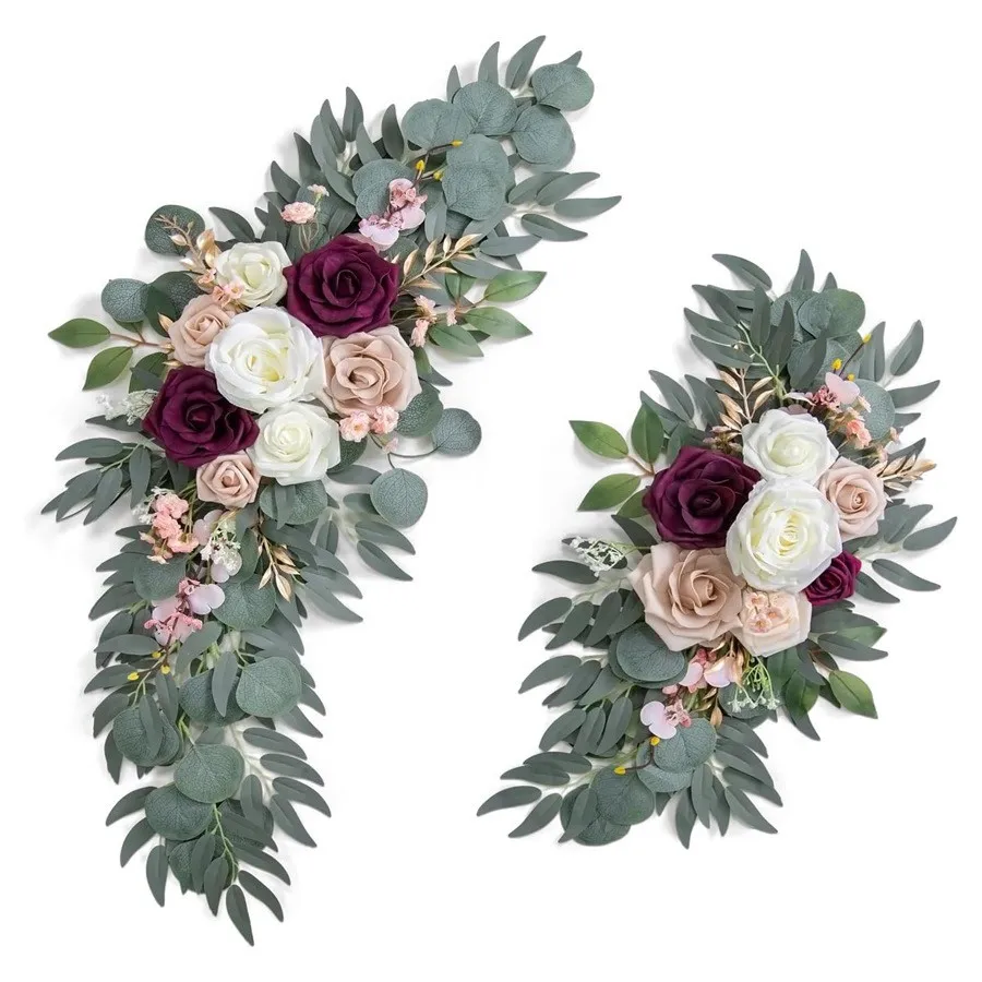Sign Sign Flower White & Borgoña