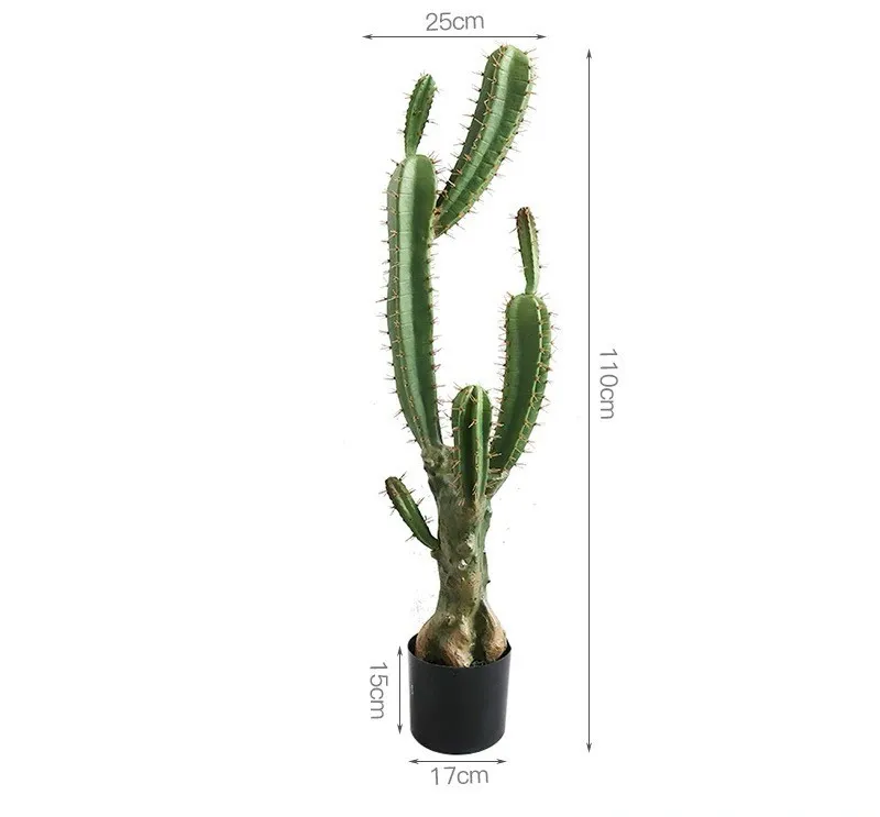 Planta en maceta de cactus artificial