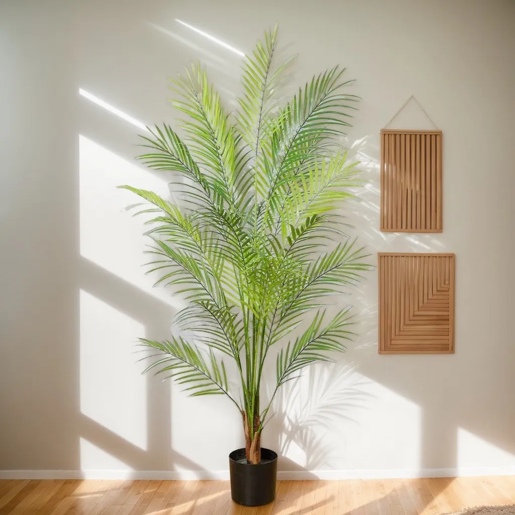 Planta en maceta de palmera areca artificial