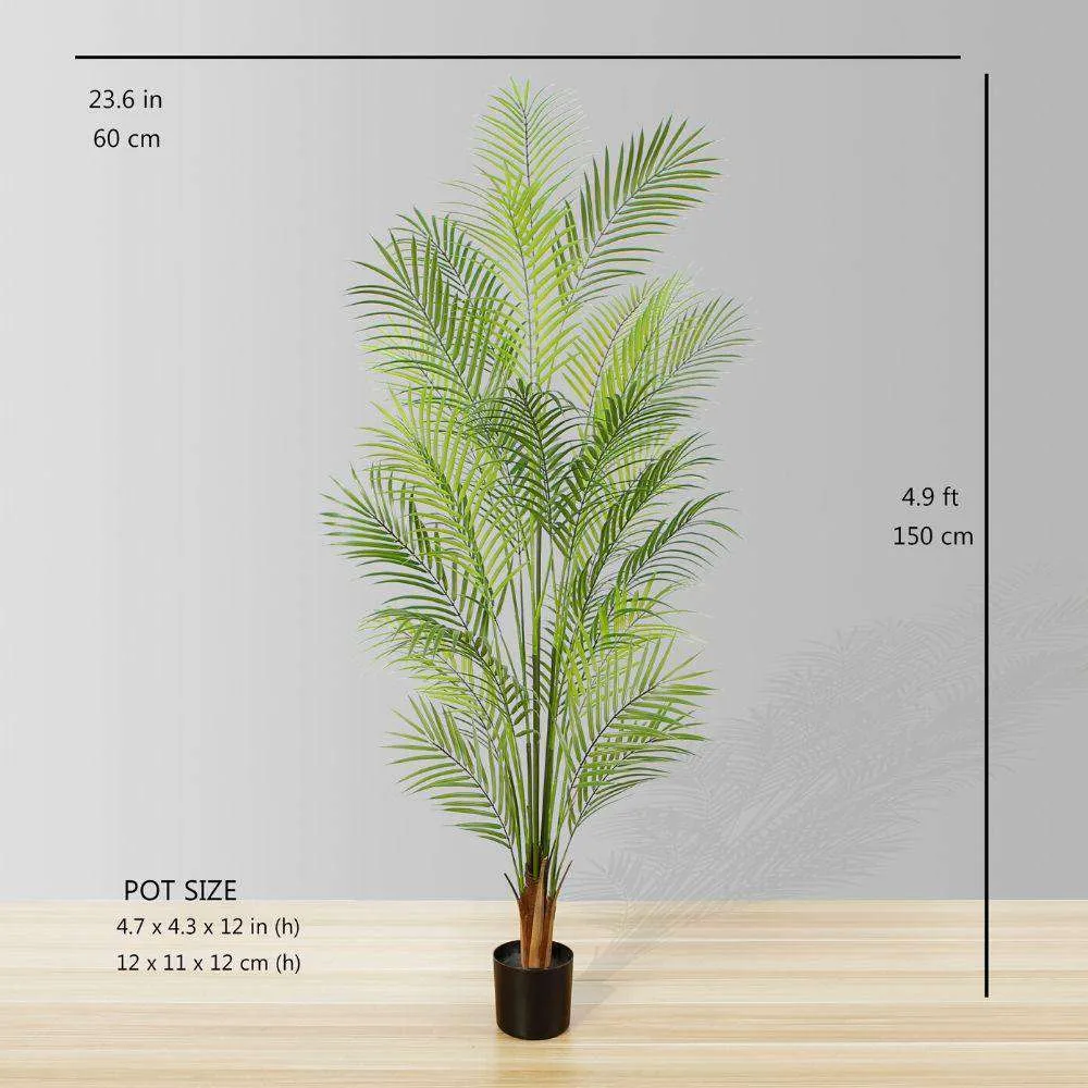 Planta en maceta de palmera areca artificial