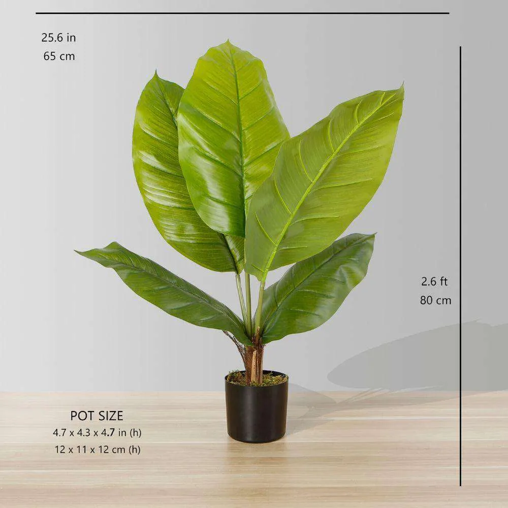 Planta en maceta de hoja de spathiphyllum artificial (múltiples tamaños)