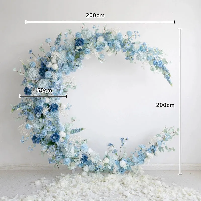 Arco de flores de luna para decoración de propuestas de fiesta de bodas