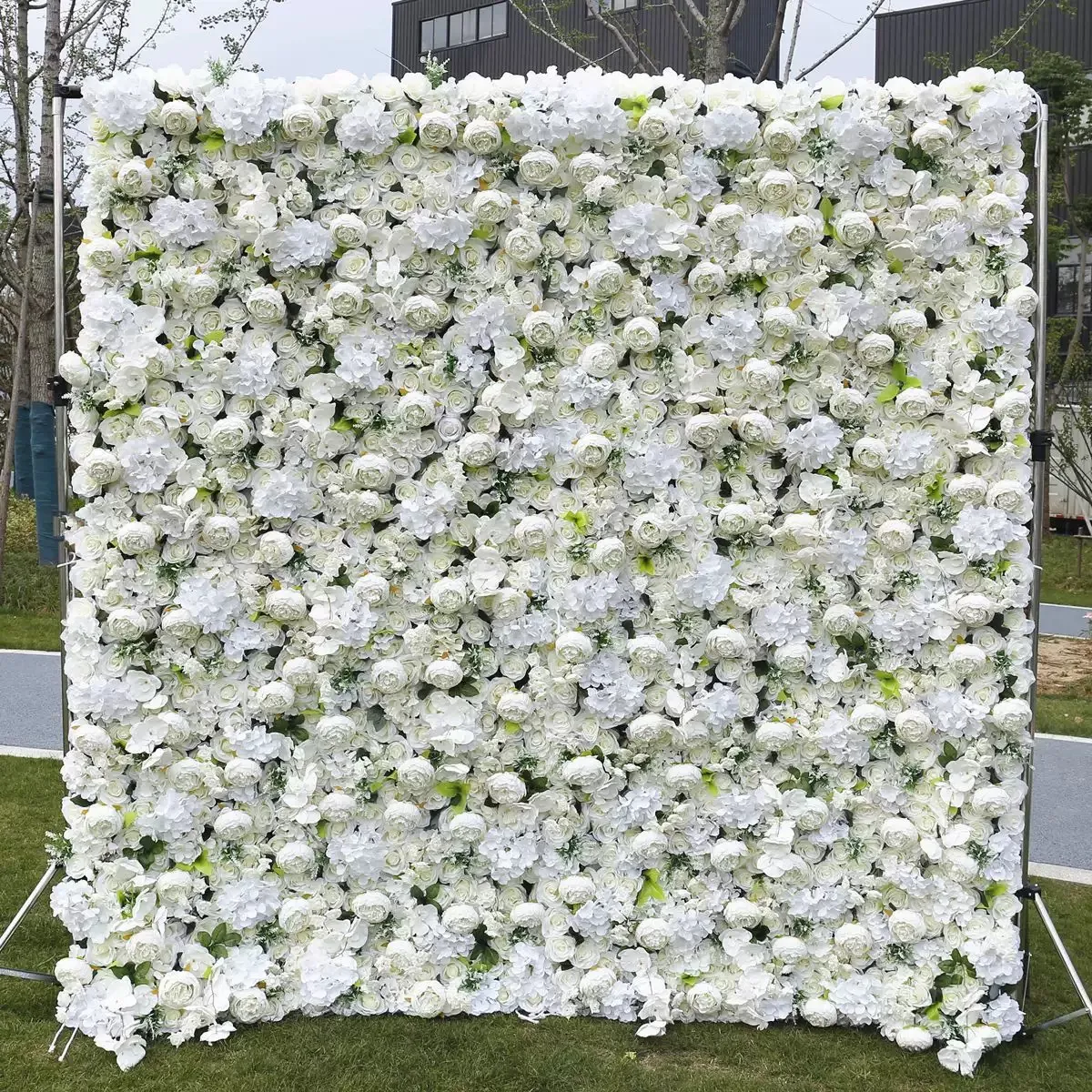 Ybliouke Flower Wall Fabric Rolling Up Cortina Floral Floral Fuerza de boda Decoración de la fiesta de bodas