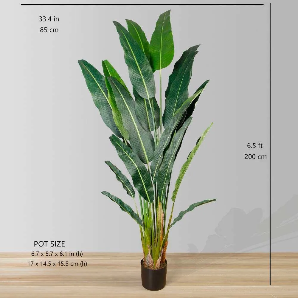 Viajeros artificiales senior planta en macetas de palmera