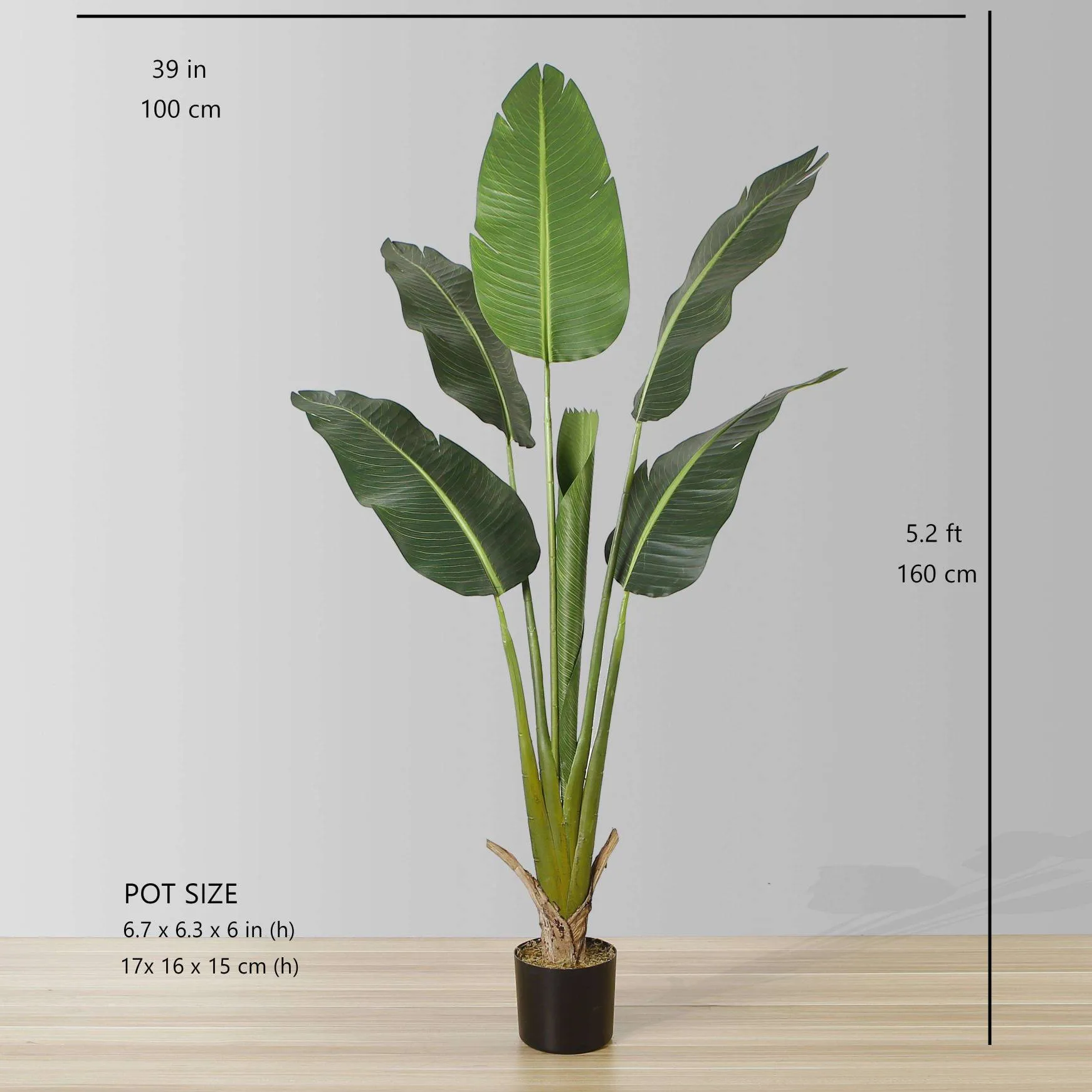 Planta en maceta de sénior de aves artificiales del paraíso (múltiples tamaños)