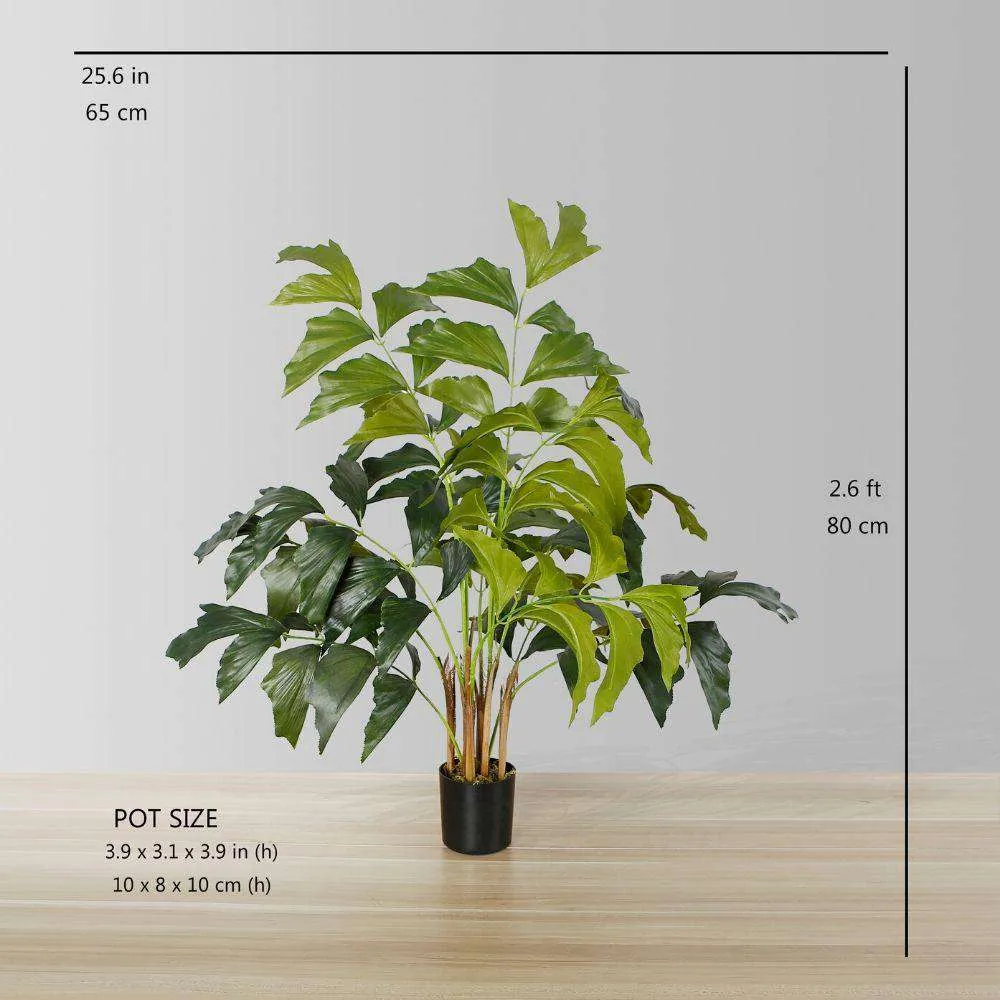 Planta en macetas de palmera de cola de pez artificial (múltiples tamaños)