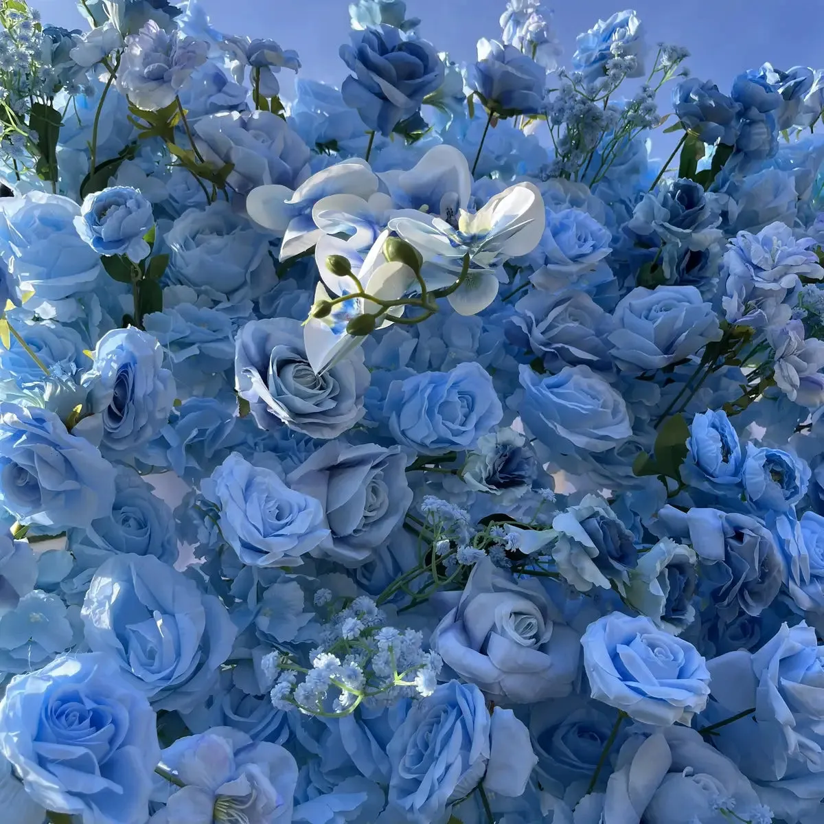 Ybliouke Flower Wall Fabric Rolling Up Cortina Floral Floral Fuerza de boda Decoración de la fiesta de bodas