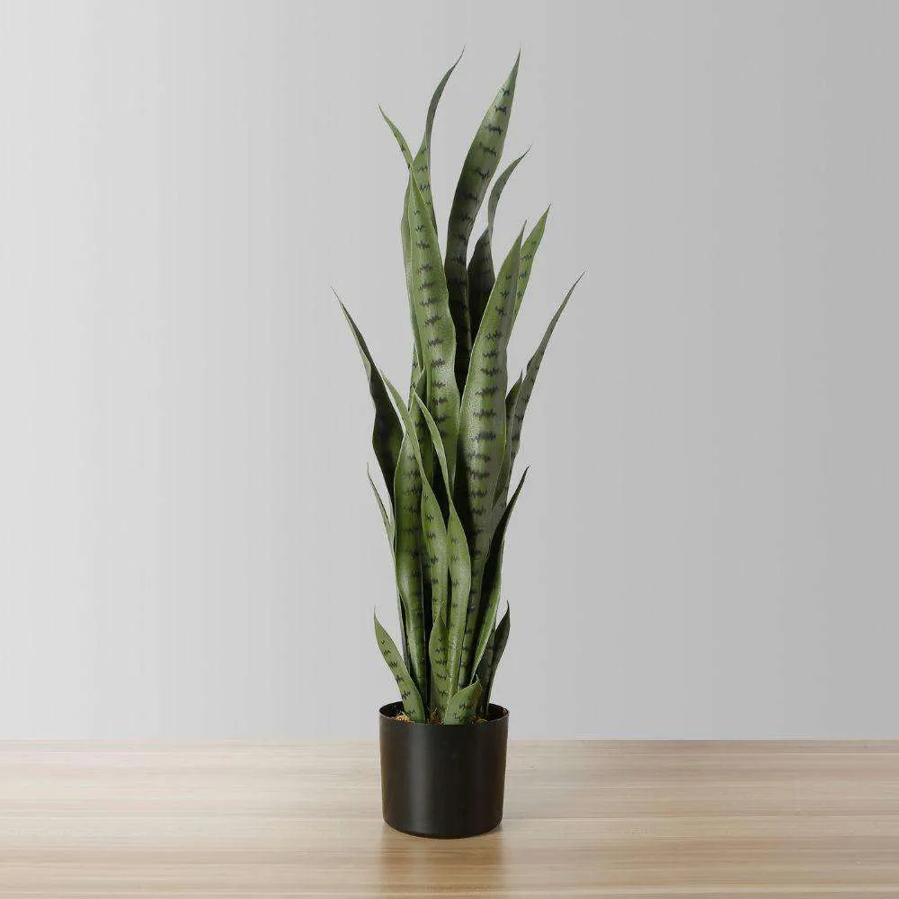 Snake artificial Sansevieria Planta Verde en maceta