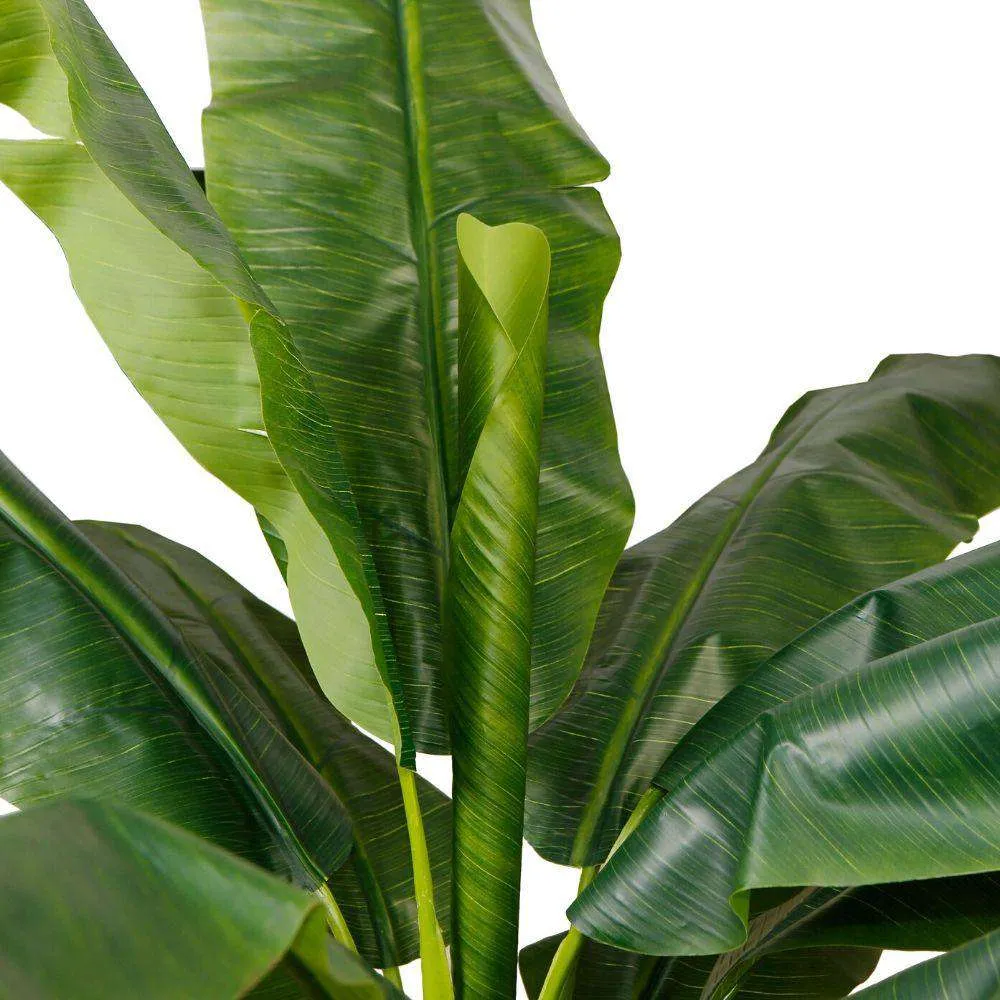 Planta en macetas de plátano artificial ámbar