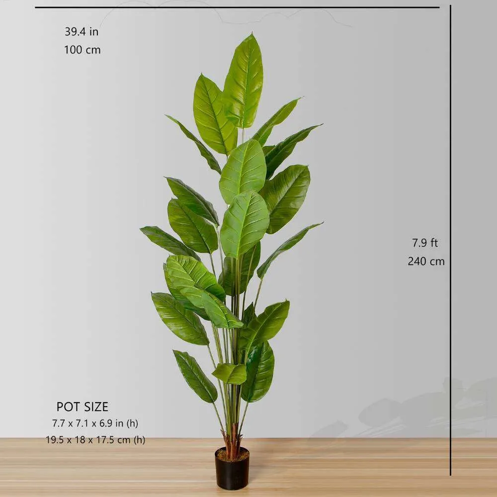 Planta en maceta de hoja de spathiphyllum artificial (múltiples tamaños)