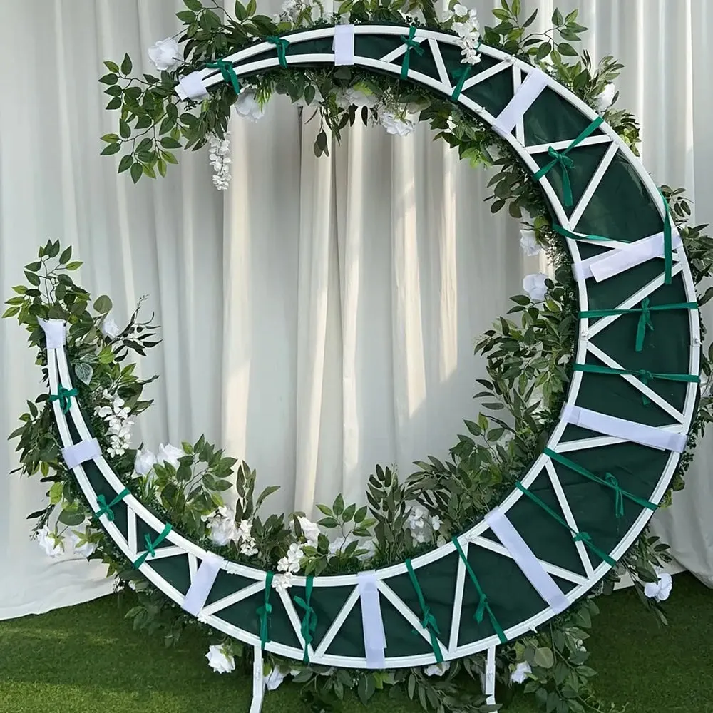 Arco de flores de luna para decoración de propuestas de fiesta de bodas