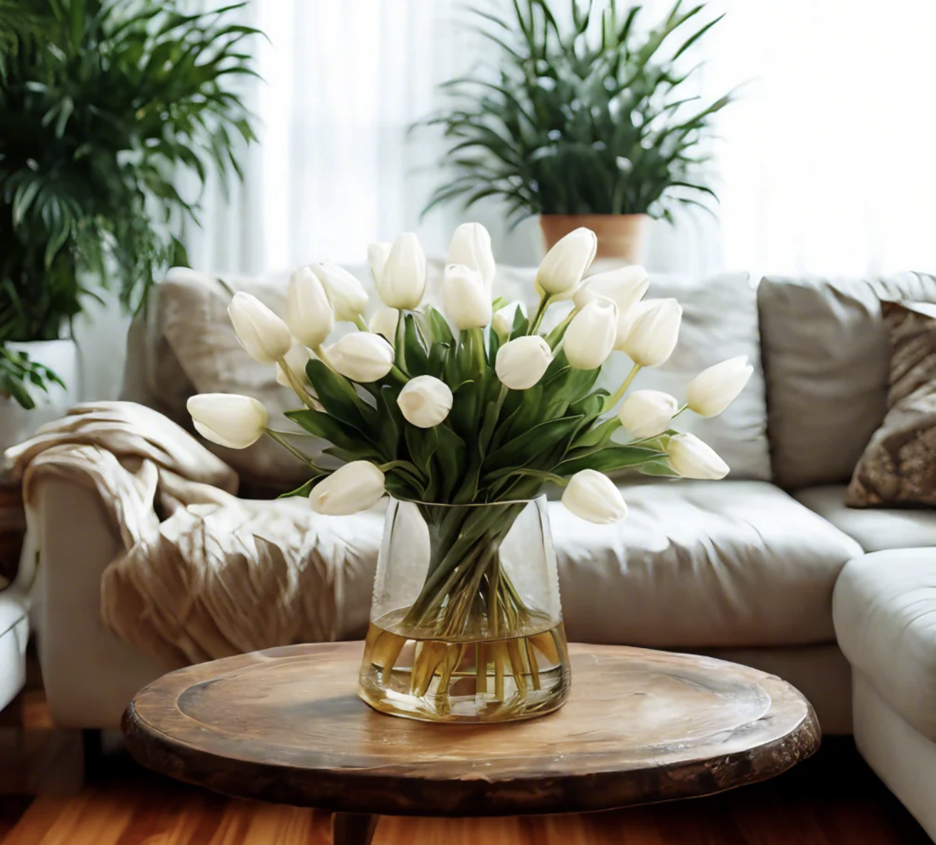 Flores artificiales touch real tulip