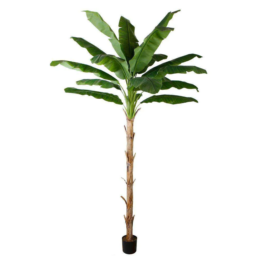 Planta en macetas de plátano artificial ámbar