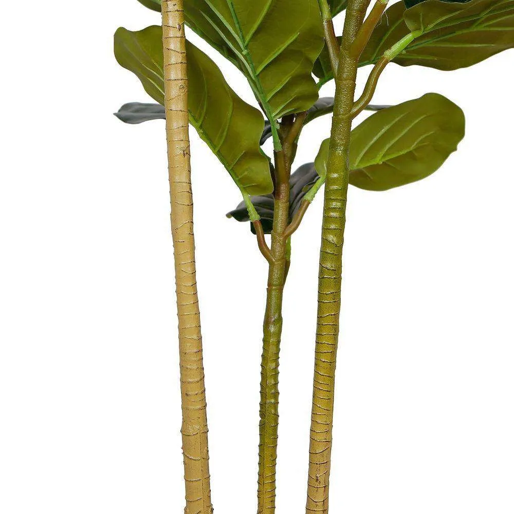 Planta en maceta de hoja de violín artificial lyrata (tamaños múltiples)