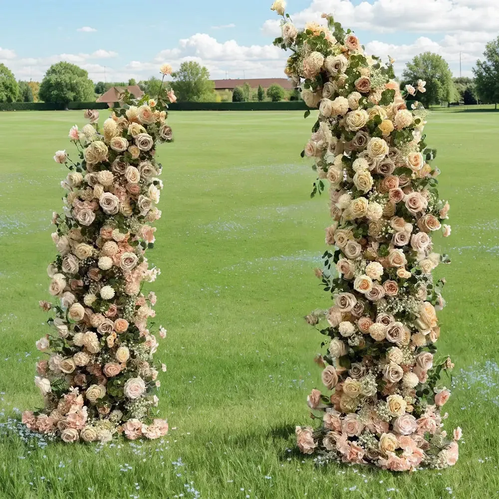 Pilares florales de Arch Flower para la decoración de la fiesta que incluye marco