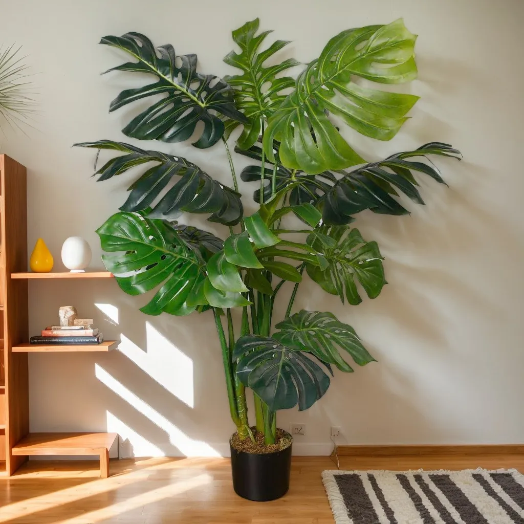 Planta en macetas de monstruo artificial ámbar 45