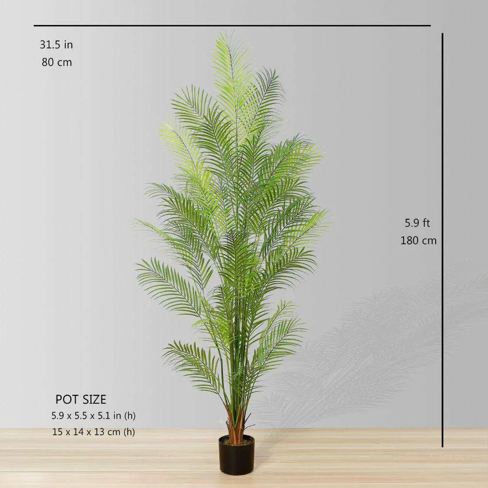 Planta en maceta de palmera areca artificial