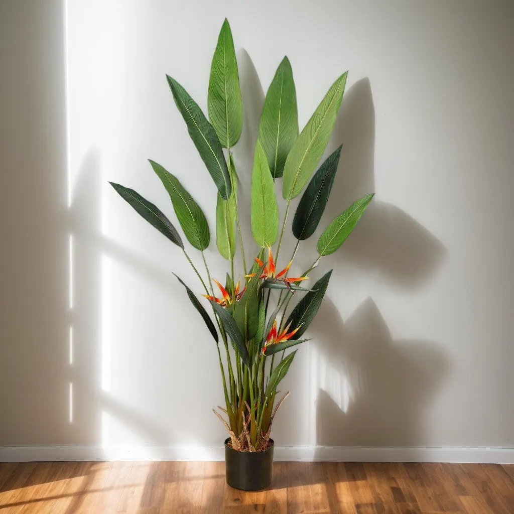 Planta en maceta de pájaros artificiales ámbar (tamaños múltiples)