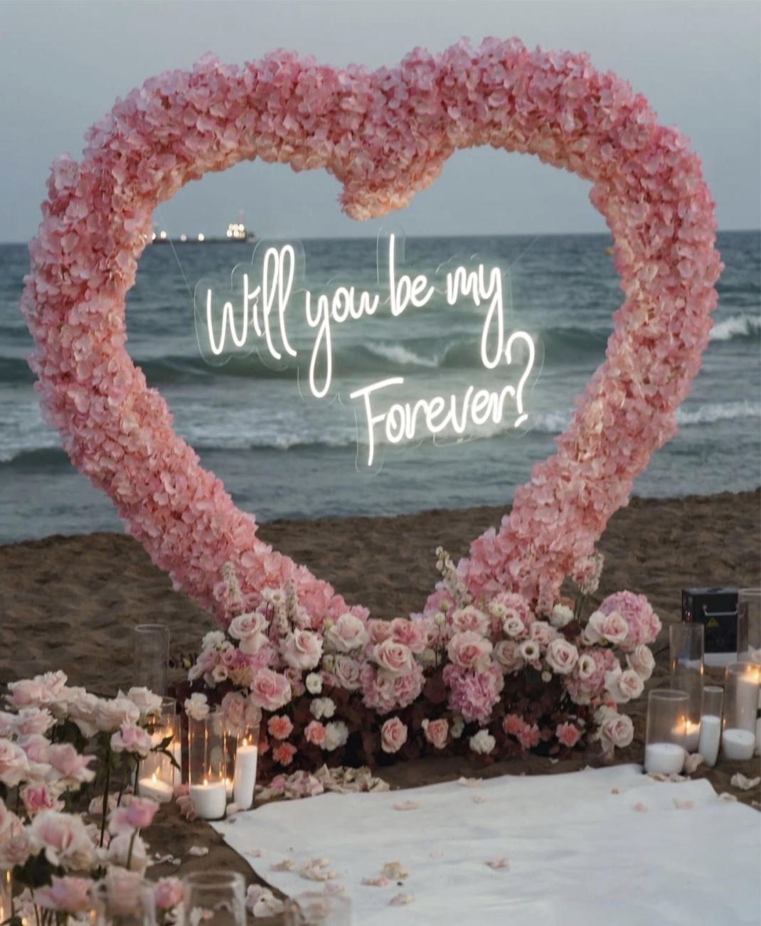 Decoración de la fiesta de boda en forma de arco de arco de arco floral en forma de corazón de Ybliouke