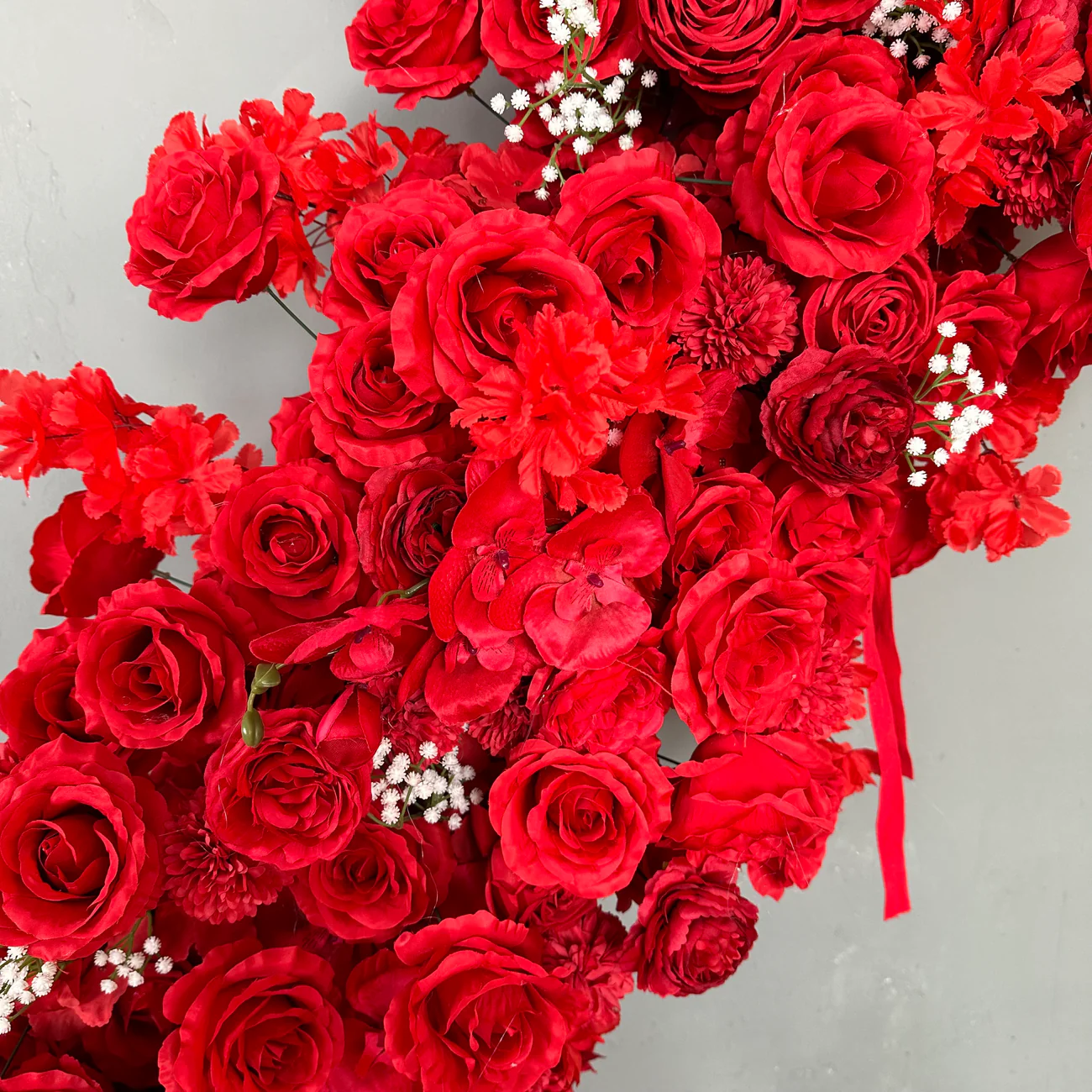 Decoración de la fiesta de boda en forma de arco de arco de arco floral en forma de corazón de Ybliouke