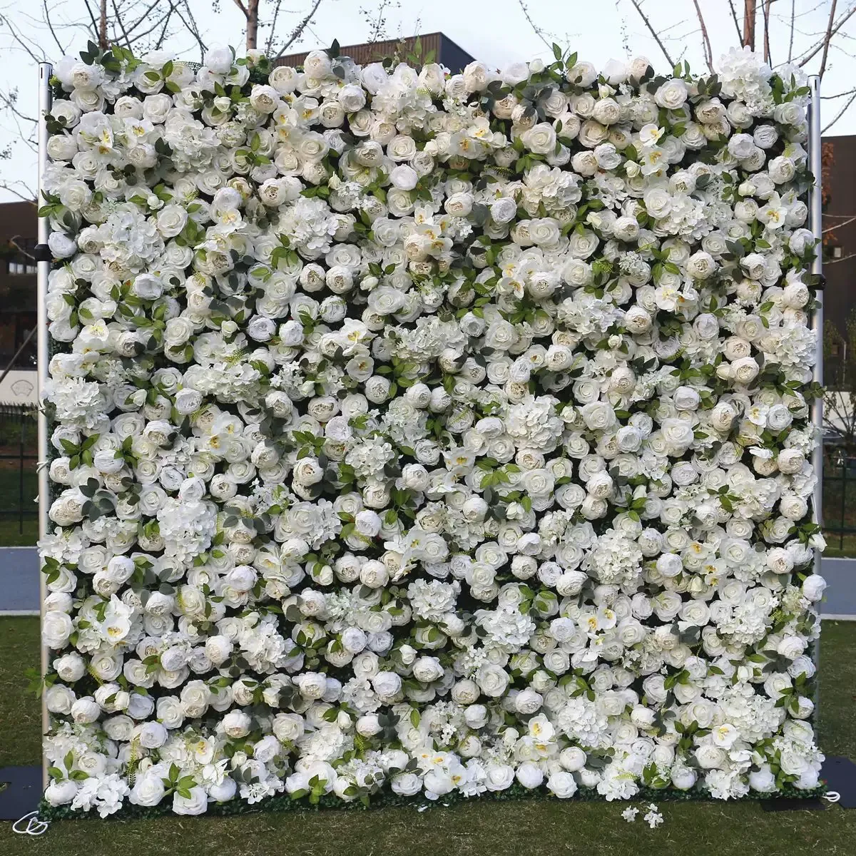 Ybliouke Flower Wall Fabric Rolling Up Cortina Floral Floral Fuerza de boda Decoración de la fiesta de bodas