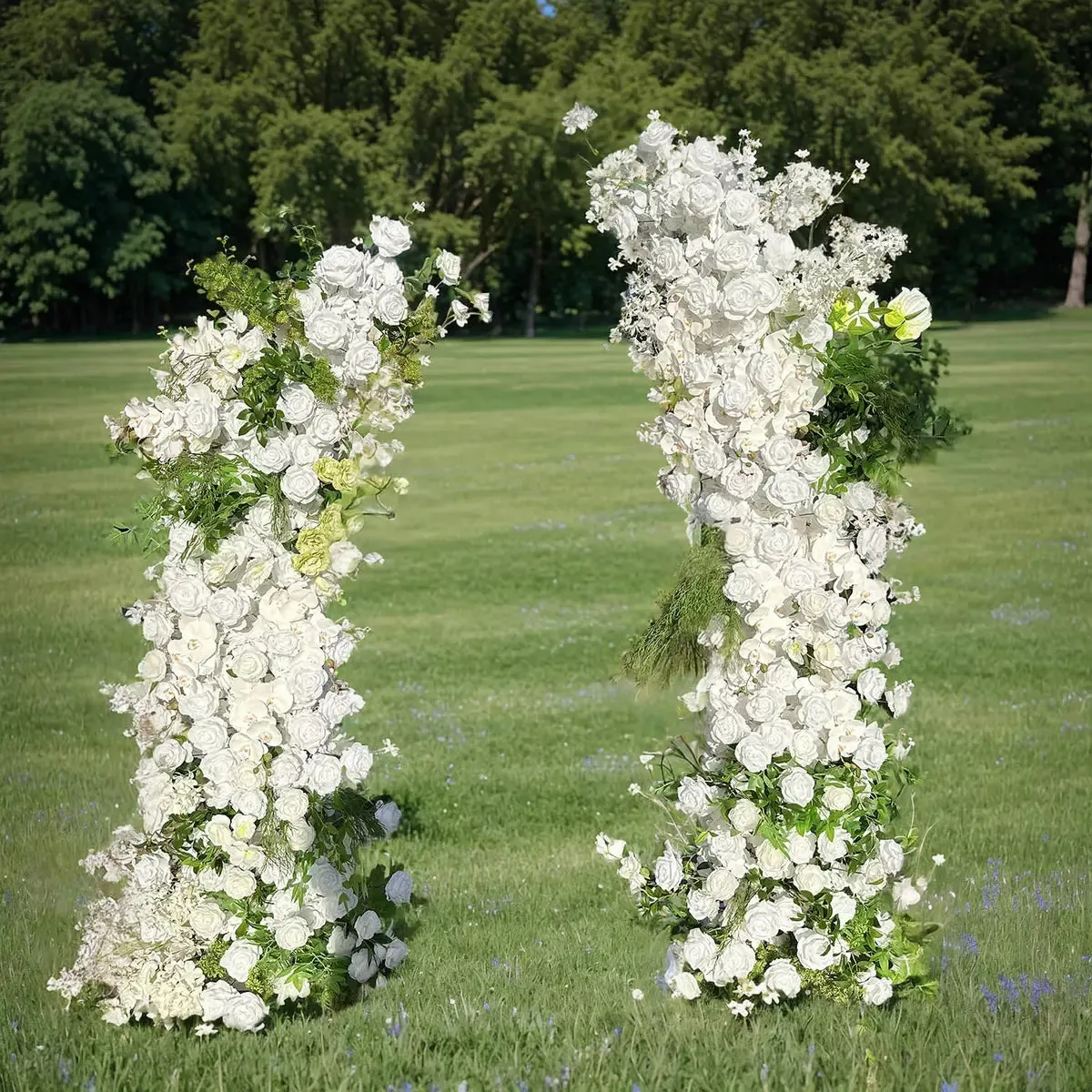 Pilares florales de Arch Flower para la decoración de la fiesta que incluye marco