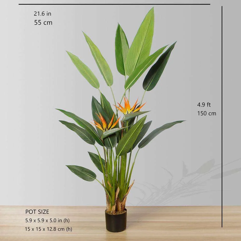 Planta en maceta de pájaros artificiales ámbar (tamaños múltiples)