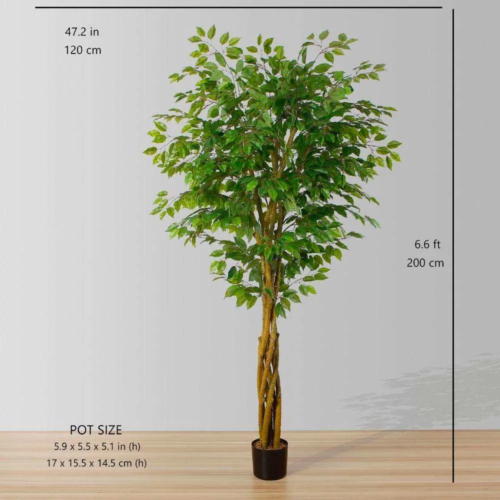 Planta en macetas de árbol ficus artificial (múltiples tamaños)